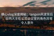 糖心vlog深度揭秘：tangxin风波背后，业内人士在公司会议室的角色异常令人意外