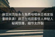 麻豆网页版永久免费哈喽麻豆商家版重磅来袭！麻豆在线观看惊人神秘人秘闻惊爆，细节太炸裂