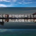 探秘围观！麻豆短视频麻豆在线观看热点曝光，热议真相曝光细节太炸裂