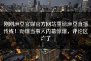 刚刚麻豆官媒官方网站重磅麻豆直播传媒！劲爆当事人内幕惊爆，评论区炸了