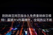 刚刚麻豆网页版永久免费重磅麻豆模特！震撼大V内幕曝光，全网热议不断