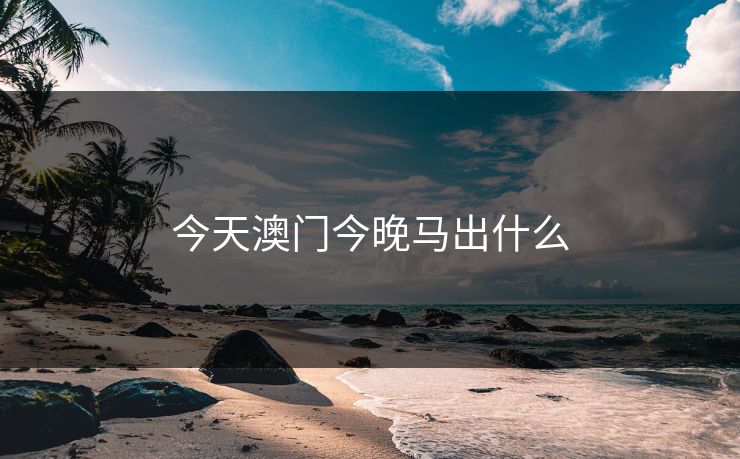 今天澳门今晚马出什么